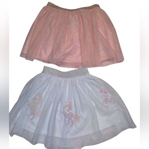 Pink and White Tulle Skirts with Unicorn Design